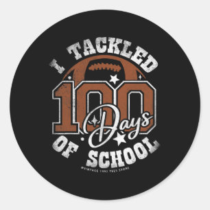 Sticker Rond Attaqué 100 Jours De Football Scolaire 100E Jour G