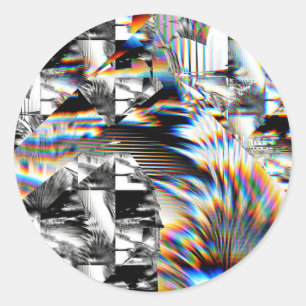 Sticker Rond Attaque arc-en-ciel
