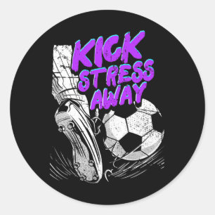 Sticker Rond Atteindre le stress Éliminer le stress Sensibilisa