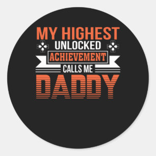 Sticker Rond Atteindre M'Appelle Vidéo Gamer Papa