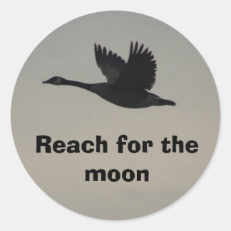 Sticker Rond Atteindre pour la lune