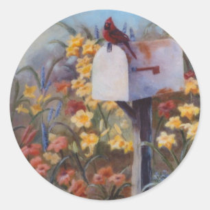 Sticker Rond Attente de l'autocollant de courrier