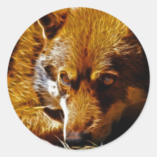 Sticker Rond Attentif