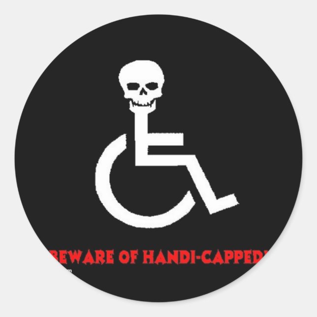 Sticker Rond Attention (Devant)