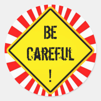 Sticker Rond attention