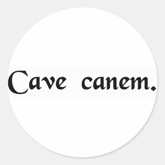 Sticker Rond Attention au chien (Devant)