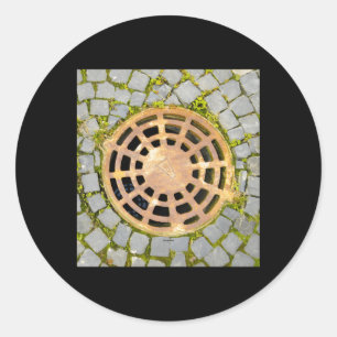 Sticker Rond Attention Au Trou Nr 4