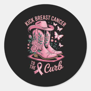 Sticker Rond Attirer Le Cancer Du Sein À L'Arc Cancer Du Sein C