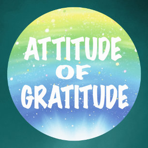 Sticker Rond Attitude de gratitude