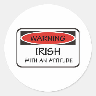 Sticker Rond Attitude irlandaise
