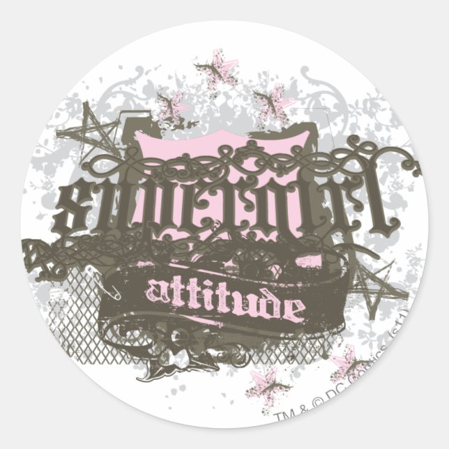 Sticker Rond Attitude supergirl (Devant)