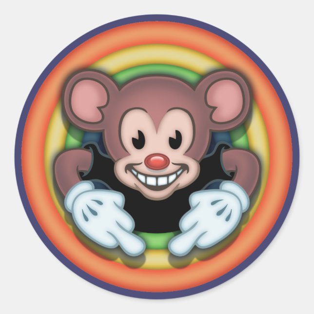 Sticker Rond Attitudy Mouse (Devant)