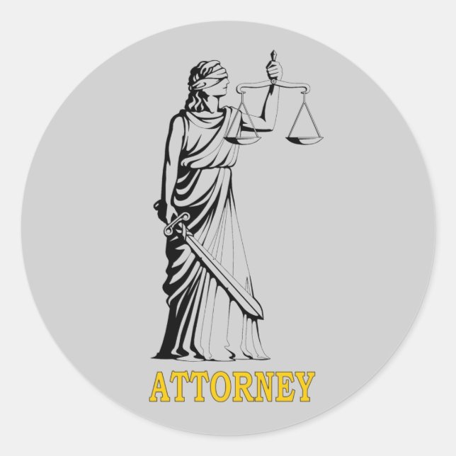 STICKER ROND ATTORNEY (Devant)