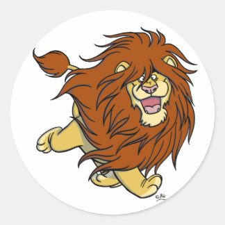 Sticker Rond Attraction de manne : Cheveux dans le Mouvement au