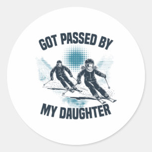 Sticker Rond Attrapé par ma fille _1