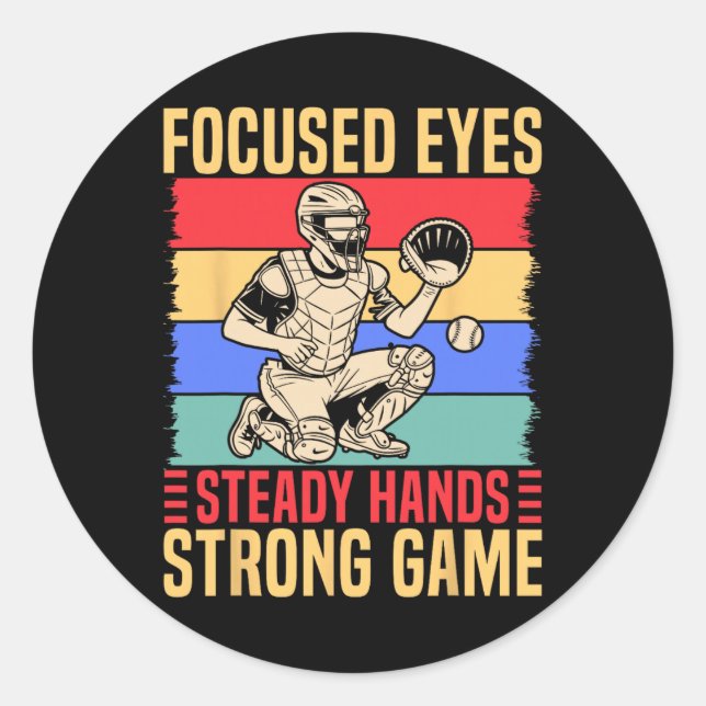 Sticker Rond Attrapeur Softll Yeux concentrés Mains stables Sof (Devant)