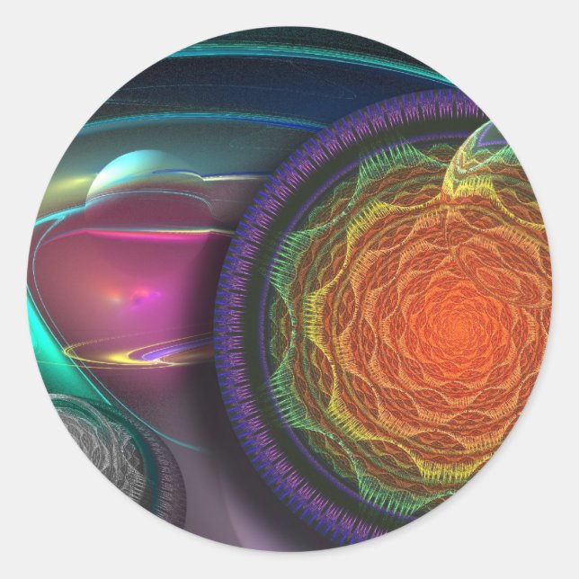 Sticker Rond Attrapez l'autocollant de vos rêves (Devant)