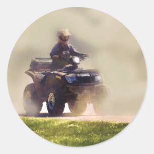 Sticker Rond ATV Tous les véhicules et le conducteur du sol dan