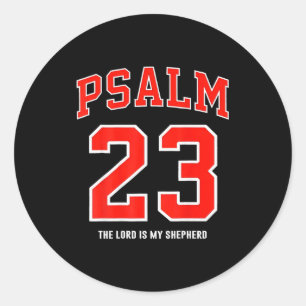 Sticker Rond (au dos) Psaume 23 Le Seigneur est mon berger