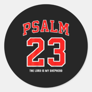 Sticker Rond (au dos) Psaume 23 Le Seigneur est mon berger