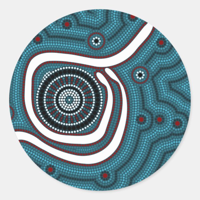 Sticker Rond Au milieu de nulle part (Devant)