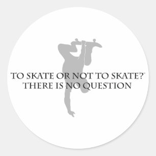 Sticker Rond Au patin ou pour ne pas patiner