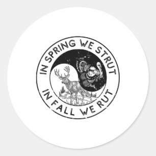 Sticker Rond Au Printemps Nous Commençons À L'Automne Nous Coup