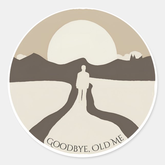 Sticker Rond Au revoir Old Me (Devant)