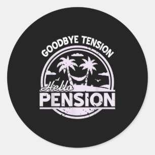 Sticker Rond Au revoir tension bonjour pension temps de relaxat