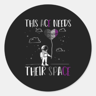 Sticker Rond Auality Pride Funny Aual Pride Espace Ace Aua