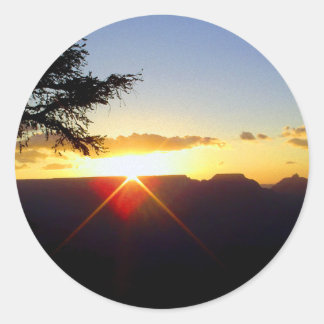 Sticker Rond Aube au Grand Canyon