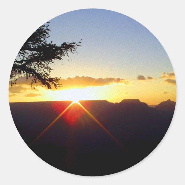 Sticker Rond Aube au Grand Canyon (Devant)