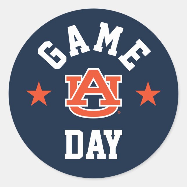 Sticker Rond Auburn University Jeu Day (Devant)