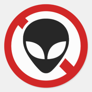 STICKER ROND AUCUN ALIEN
