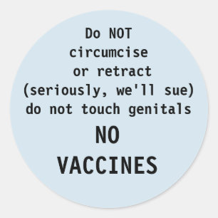 Sticker Rond aucun avertissement d'hôpital de circ