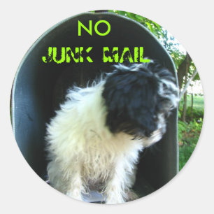 Sticker Rond Aucun CHIOT d'IMPRIMÉ PUBLICITAIRE