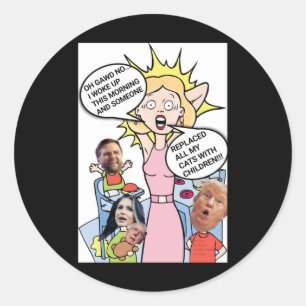 Sticker Rond Aucun Enfant Aussi Bon Que Chats