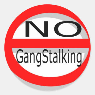 Sticker Rond Aucun Gangstalking