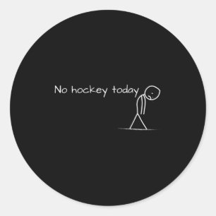 Sticker Rond Aucun Hockey Aujourd'Hui Sad Stick Figure Grand Ca