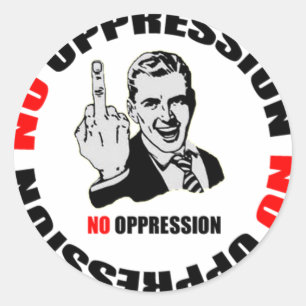 Sticker Rond Aucun logo de page d'oppression