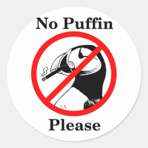 Sticker Rond Aucun macareux svp