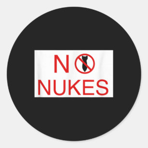 Sticker Rond Aucun Nuage S'Il Vous Plaît Contre La Guerre Consc