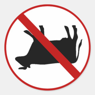 Sticker Rond AUCUN Pourboire De Vache !