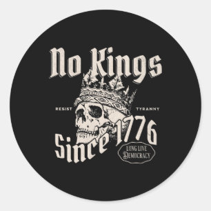 Sticker Rond Aucun Rois En Amérique Depuis 1776 Patriotique 4èm