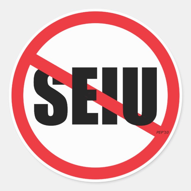 Sticker Rond Aucun SEIU (Devant)