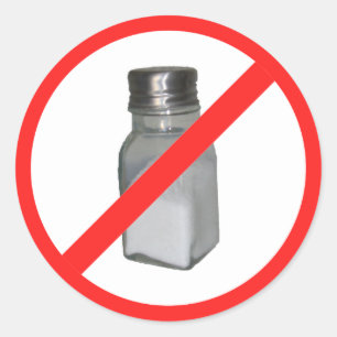 Sticker Rond Aucun sel