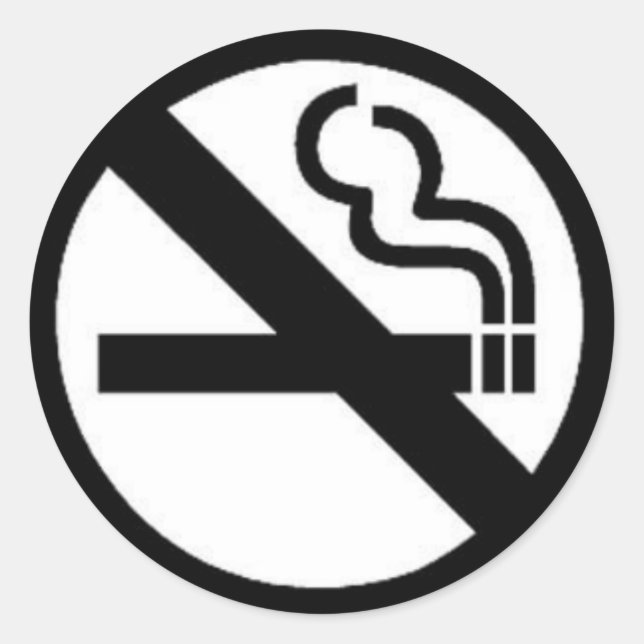 Sticker Rond AUCUN SmOking (Devant)