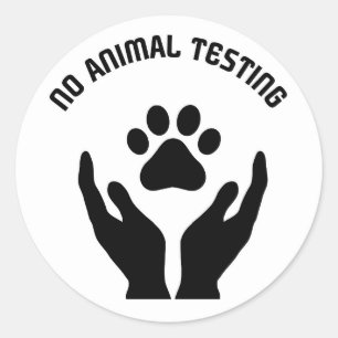 Sticker Rond Aucun test animal