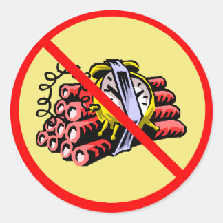 Sticker Rond aucune bombe