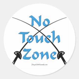 Sticker Rond Aucune clôture de zone tactile